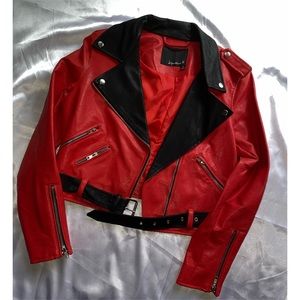 Moto leather jacket